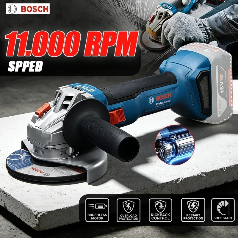 Power Tools Professional - BOSCH GWS 18V-8 Cordless Angle Grinder