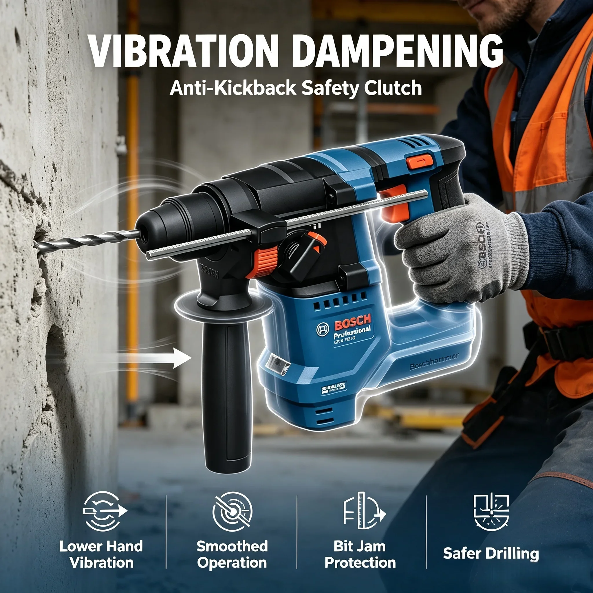 Bosch GBH 18V-18 Cordless Rota - đánh giá và giá Power Tools Professional